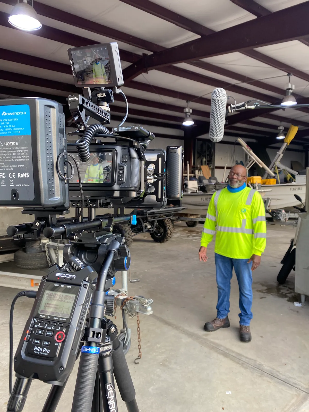 Venty Media production crew with full equipment on location