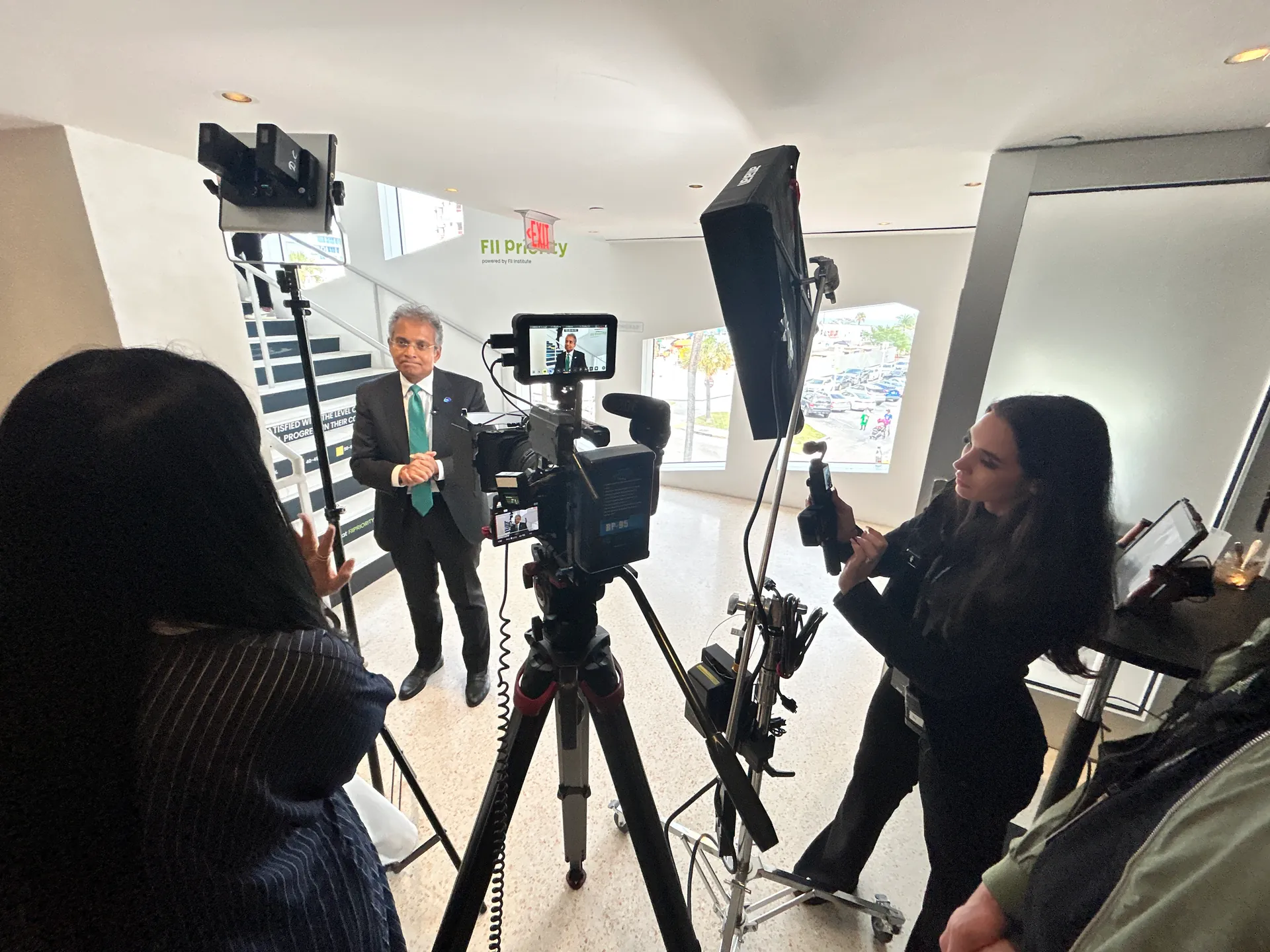 Professional video production for law firms, attorney in a modern office setting